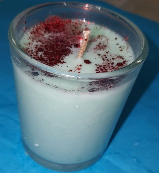 Petite bougie en verre